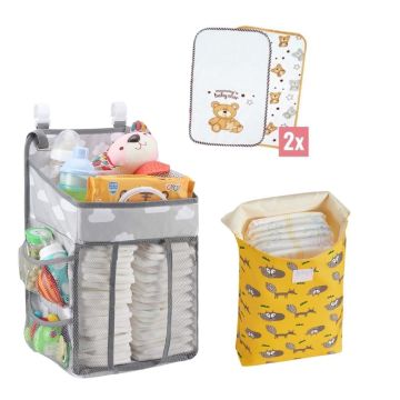 Комплект органайзер за легло + плик за памперси