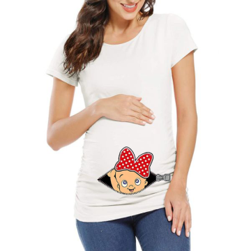 Тениска за бременни със забавни надписи и щампа